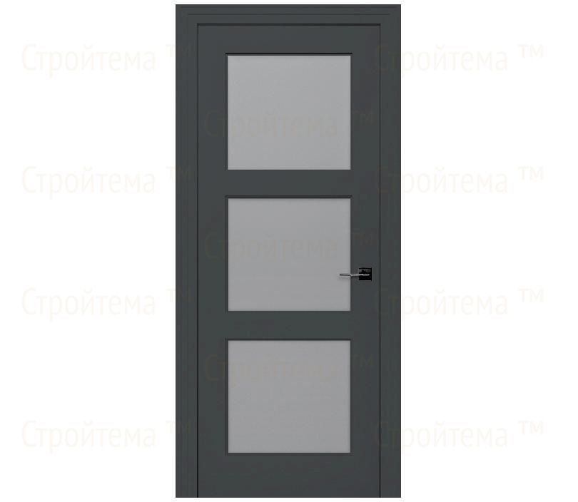 Дверь межкомнатная со стеклом Римини ДО6 графит